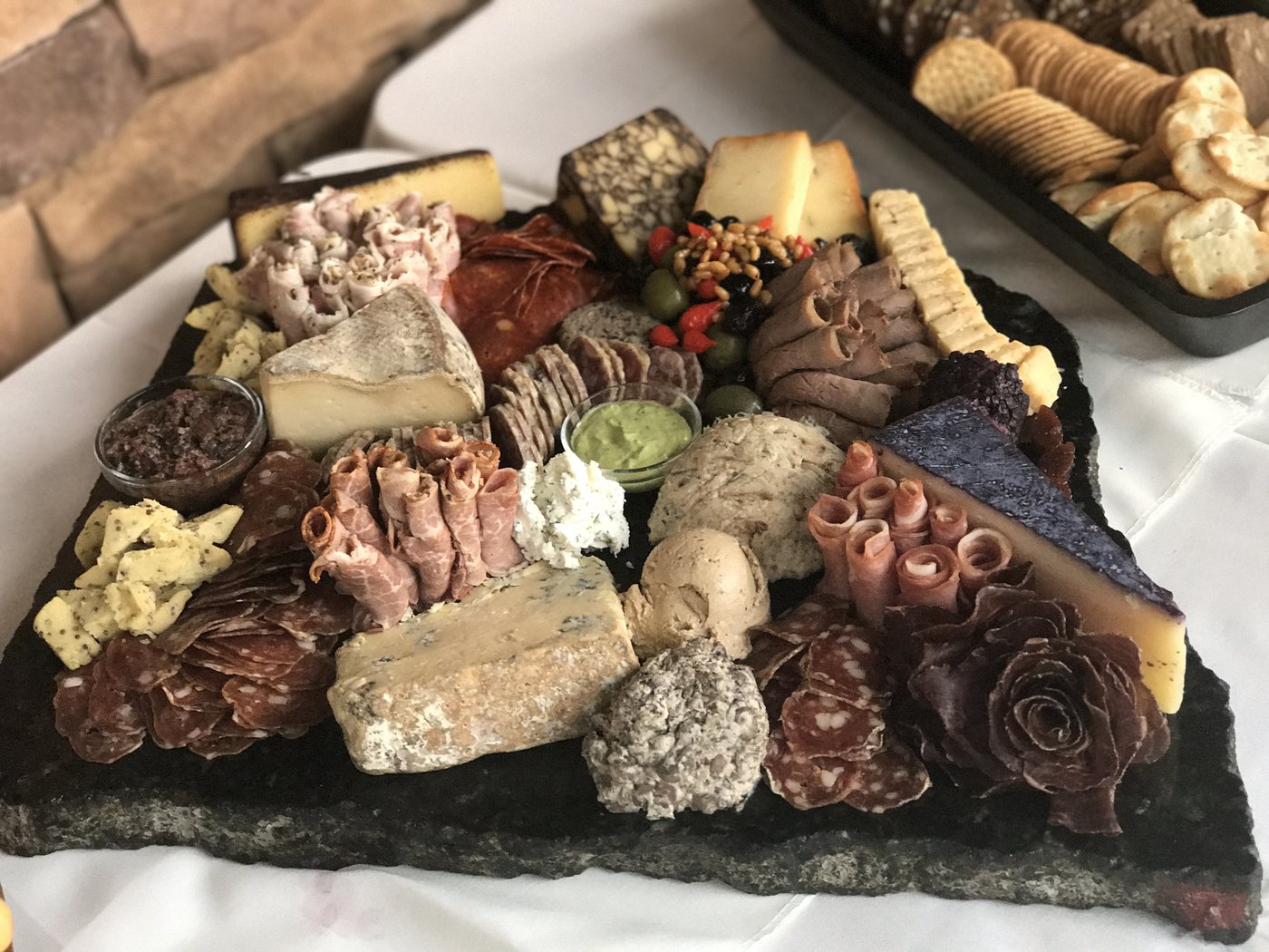 Abundant charcuterie and cheese board